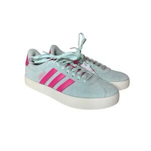 Adidas VL Court 3.0 Size 10 Athletic Hot Pink Gray Sneaker Trainers Tennis Shoes
